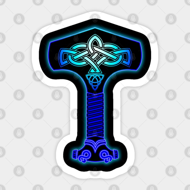 Mjolnir Inverted Sticker by Archangel